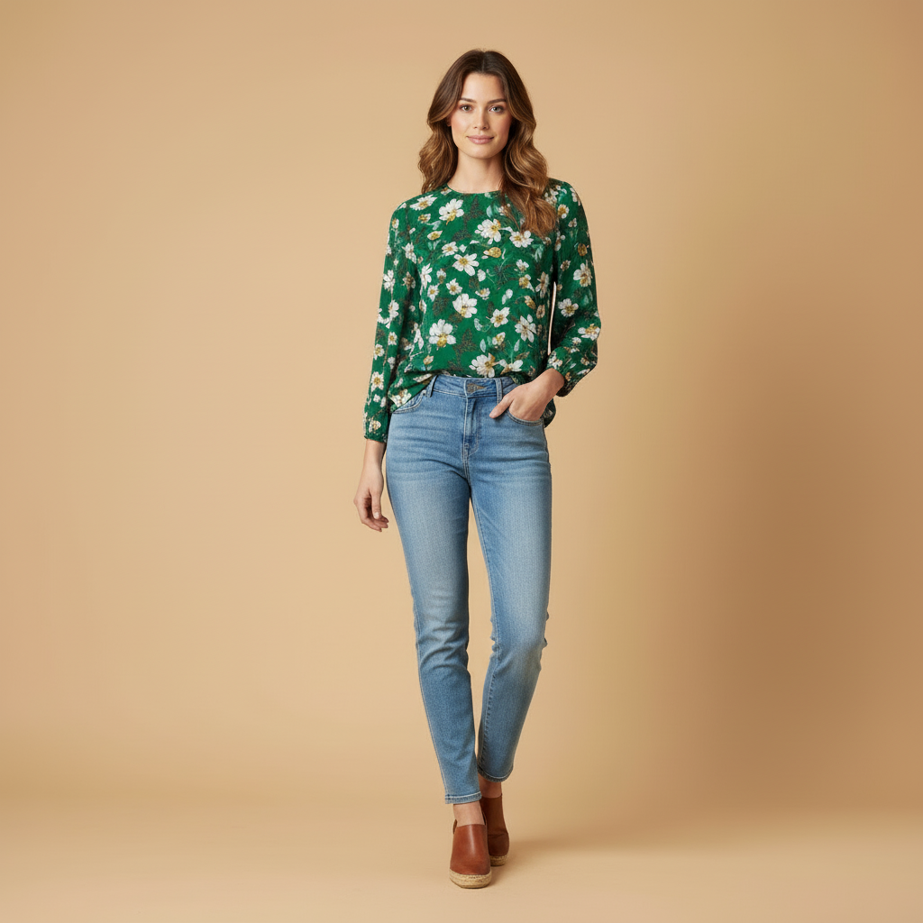 Isaline - Blouse Mousseline Fleurie