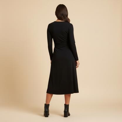 Noa- Robe Portefeuille À Manches Longues