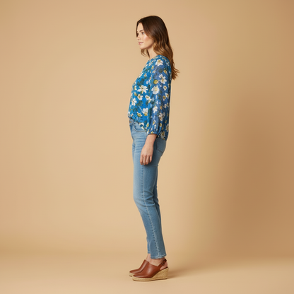Isaline - Blouse Mousseline Fleurie