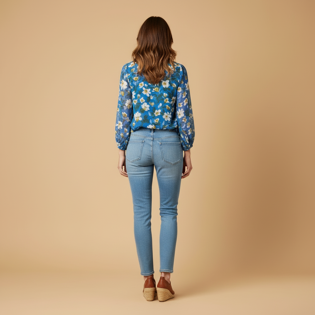 Isaline - Blouse Mousseline Fleurie