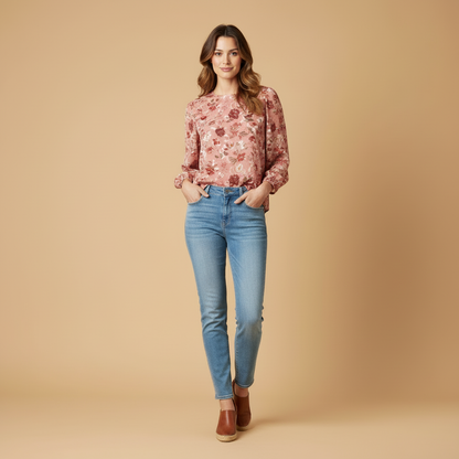 Isaline - Blouse Mousseline Fleurie